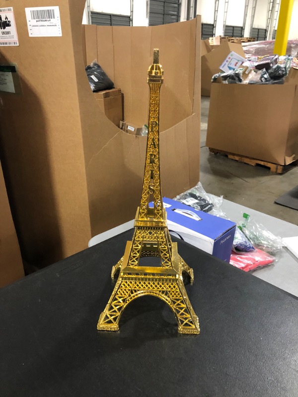 Photo 2 of Allgala 19 Inch 48CM Eiffel Tower Statue Decor Alloy Metal-Gold (EF19-86193) 19" Gold