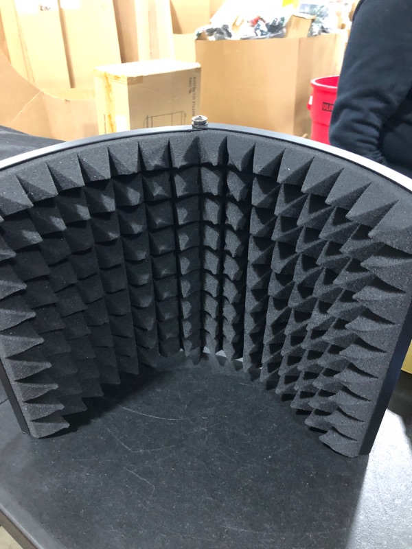 Photo 1 of Aokeo (AO-302) Professional Studio Recording Microphone Isolation Shield.High Density Absorbent Foam is Used to Filter Vocal. Suitable for Blue Yeti and Any Condenser Microphone Recording Equipment