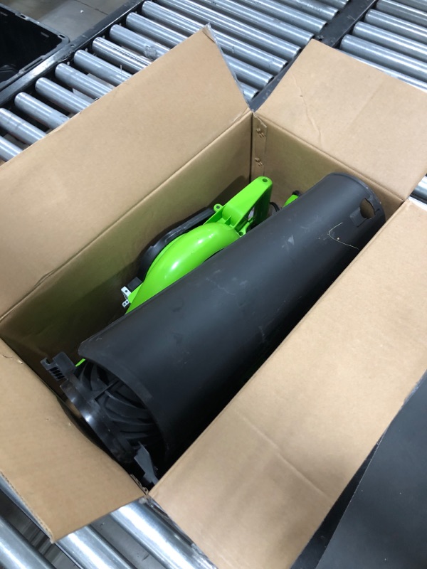 Photo 1 of Greenworks 40V 185 MPH Variable Speed Cordless Leaf Blower/Vacuum, 4.0Ah Battery and Charger Included 24322 & 40V 2.0 AH Lithium Ion Battery 29462