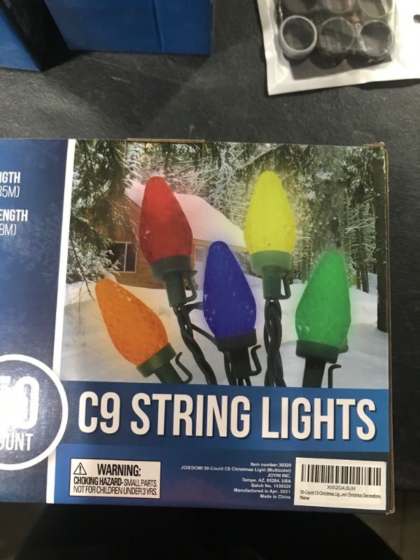 Photo 1 of 50-Count C9 Christmas Light, Multicolor Lights for Indoor or Outdoor Christmas Decorations, 