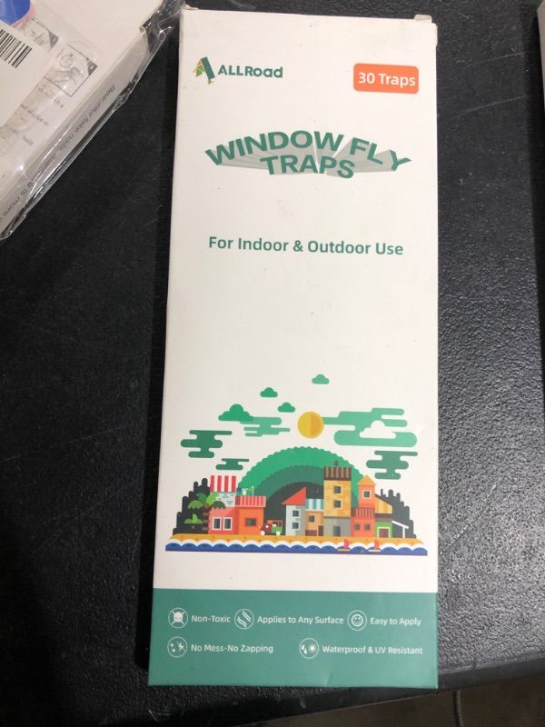 Photo 1 of 0-Pack Window Fly Traps for Indoors, Fly Paper Sticky Strips, Fly Catcher Clear Windows Trap for Home, House Fly Killer Lady Bug Traps