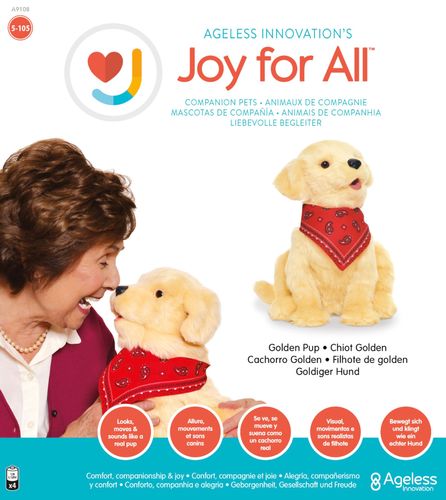 Photo 1 of  Joy for All Companion Pets A91085L00 Companion Pet Golden Pup with 5 Languages on Box 