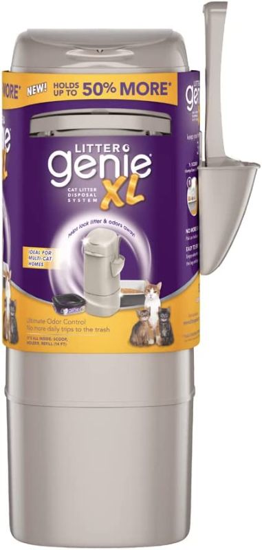 Photo 1 of Litter Genie Pail - Cat Litter Disposal System - Cat Litter Box Disposal - Cat Litter Scoop - Cat Litter Bags - Beige, XL 