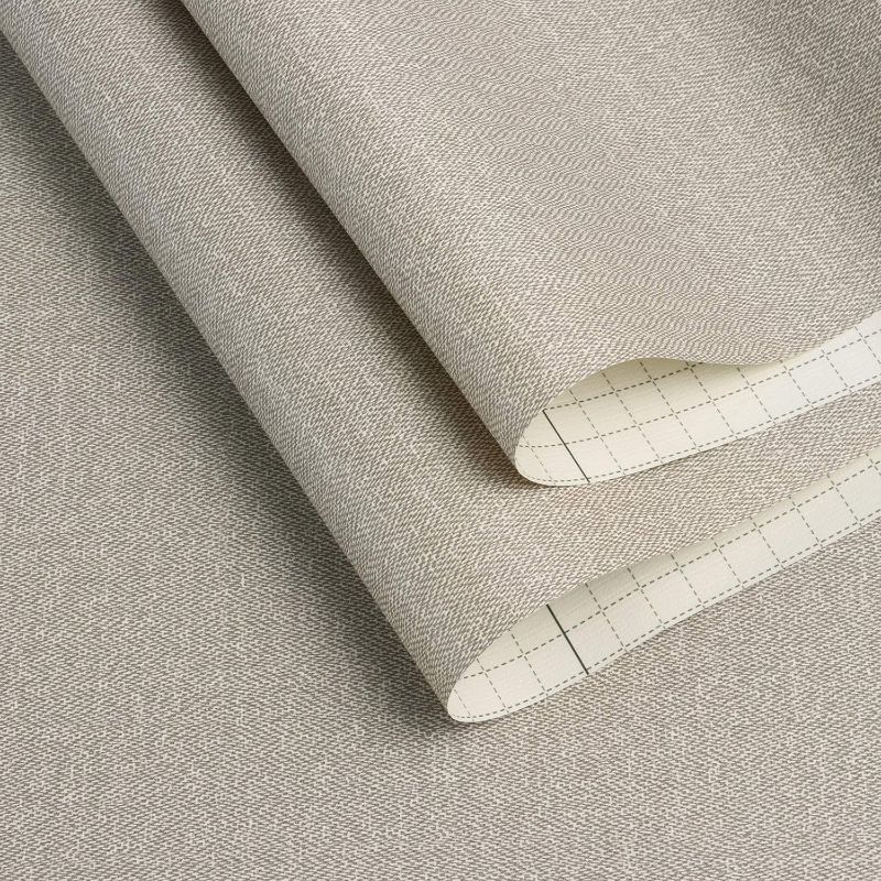 Photo 1 of 15.7”x 236”Beige Grasscloth Wallpaper Peel and Stick Removable Wallpaper Contact Paper Faux Linen Fabric Self Adhesive Wall Paper
