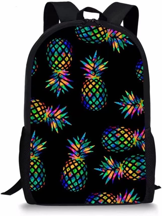 Photo 1 of Allinterest Cute Pineapple Print School Backpack Kids Large Lightweight Book Bag
