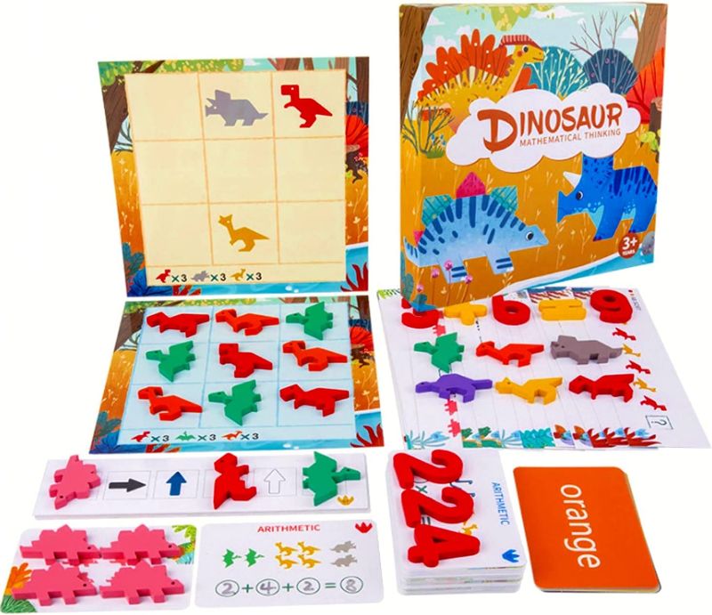 Photo 1 of Counting Dinosaurs Toys with Matching Sorting Cards, Preschool Educational Toy for Matching, Counting and Sorting School Supplies Learning Activities Kids Age 4 5 6 7 Girls Boys Birthday Gift https://a.co/d/8nj7ZAE