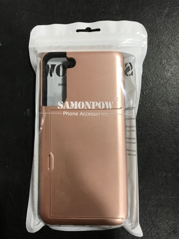 Photo 2 of  SAMONPOW for Samsung Galaxy S22 Plus 5G Case, Galaxy S22 Plus Case with Card Holder Wallet Case Silicone TPU Hard PC Dual Layer Protective Case Compatible with Galaxy S22 Plus 5G 6.6 inch Rose Gold https://a.co/d/aROfCwr