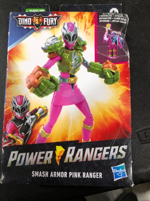 Photo 2 of Power Rangers Dino Fury Smash Armor Pink Ranger, 6-Inch Action Figures Make Great Gifts for Boys and Girls Ages 4 and Up