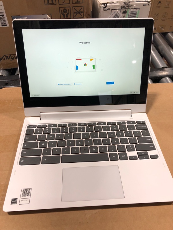 Photo 2 of Lenovo Chromebook Flex 3 11" Laptop, 11.6-Inch HD IPS Display, MediaTek MT8173C, 4GB RAM, 64GB Storage, Chrome OS, Blizzard White
