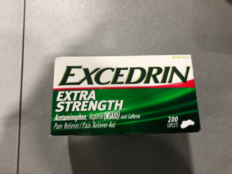 Photo 2 of Excedrin Extra Strength Pain Relief Caplets For Headache Relief, Temporarily Relieves Minor Aches And Pains Due To Headache - 200 Count BEST BY 02/2024