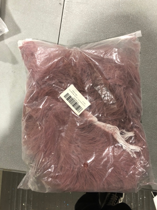 Photo 2 of 2 Yards 50g Dark Leather Pink Fluffy Marabou Feather Boas for DIY Craft Sewing Trim Home Wedding Party Christmas Decoration
