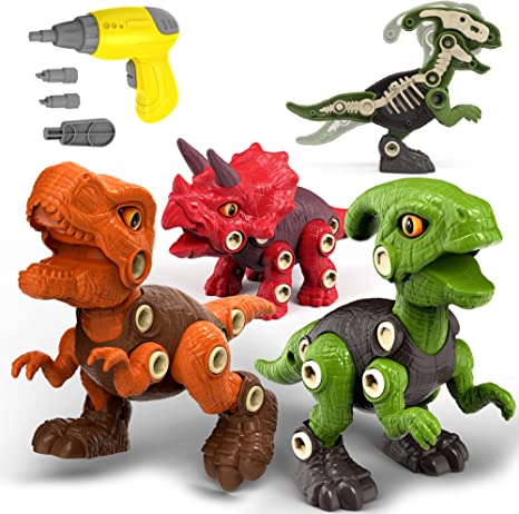 Photo 1 of Dinosaur Toys for 3 4 5 6 7 Year Old Boys, Take Apart Dinosaur Toys With Tools, STEM Educational Construction Building Dinosaur Toys, Fun Dinosaur Learning Toy Gifts for 3-7 Years Old Boys Girls