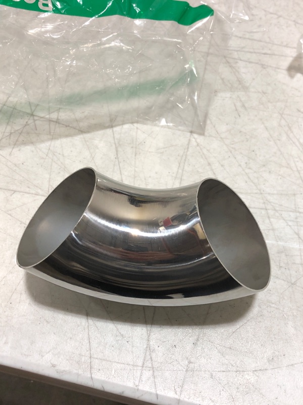 Photo 1 of 3 inch Stainless Steel Elbow 90° Thickness 1.2mm Material 201 for Car Modified Exhaust Pipe, Stair Handrail,etc