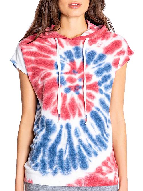 Photo 1 of American Tie Dye Short-Sleeve Hoodie
