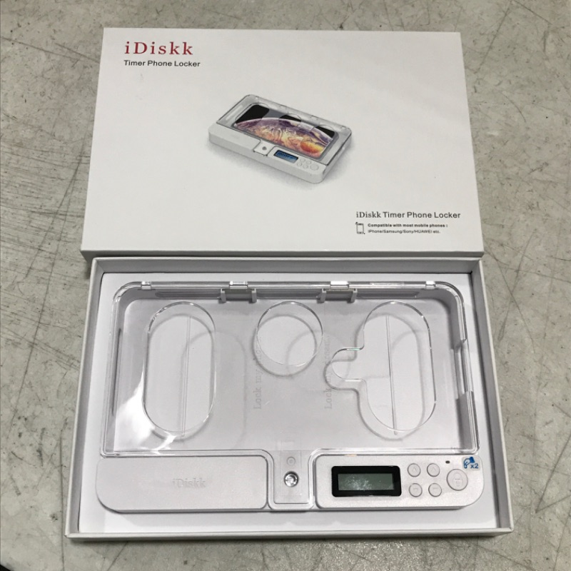 Photo 1 of iDiskk Cell Phone Lock Box with Timer, iPhone time Box for Android Sumsung /Google/ iPhone 14/13/13 pro/12/11/X/XR/XS/8/Cell Phones Timed Lock Box for Kids/Students/Parents to get More Focused