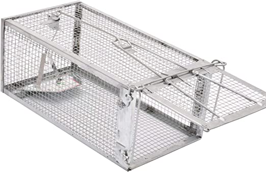 Photo 1 of  Humane Rat Trap, Chipmunk Rodent Trap That Work for Indoor and Outdoor Small Animal - Mouse Voles Hamsters Live Cage Catch and Release
Size S/M