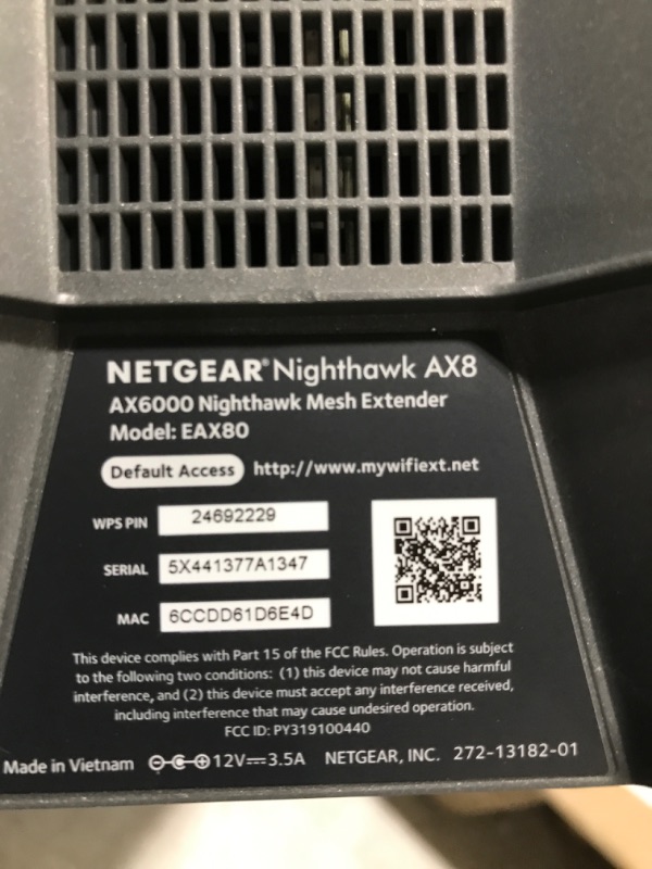 Photo 4 of NETGEAR Nighthawk WiFi 6 Mesh Range Extender EAX80 - Add up to 2,500 sq. ft. and 30+ devices with AX6000 Dual-Band Wireless Signal Booster & Repeater (up to 6Gbps speed), plus Smart Roaming 6 Gbps, WiFi 6 | Tower