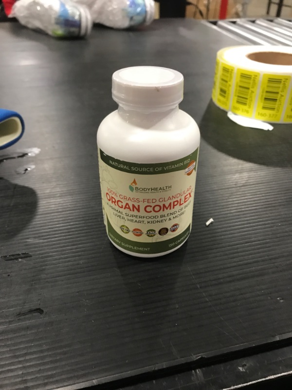 Photo 1 of BodyHealth Organ+ Grass-Fed Glandular Organ Complex, Grassfed Beef Organ Supplement, Dessicated Beef Liver, Heart, Kidney, Pancreas, Spleen, Non GMO, Adrenal, Supplement, (150 Capsules)
EXP 5/24