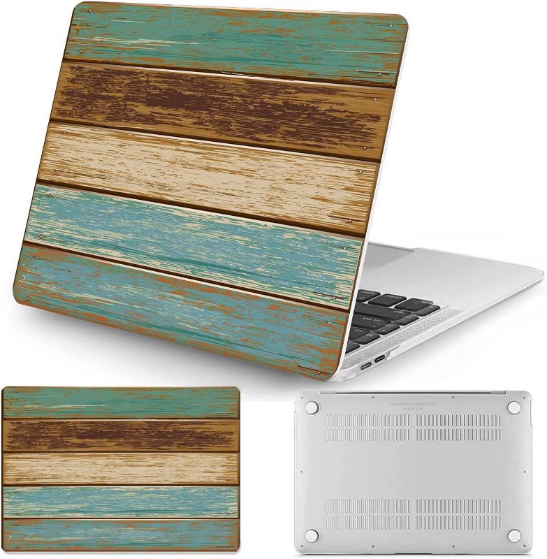 Photo 1 of GDFRMLLA MacBook Air 13 inch Case 2018-2020 Release A2337 M1/ A1932/A2179 Plank Pattern Protective Hard Shell Case Compatible with MacBook Cover Air 13inch