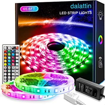 Photo 1 of 65.6ft Led Lights for Bedroom dalattin Led Strip Lights Color Changing Lights with 44 Keys Remote,2 Rolls of 32.8ft