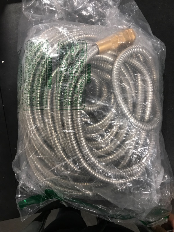 Photo 2 of 304 Stainless Steel Garden Hose, Lightweight Metal Hose 50 ft 