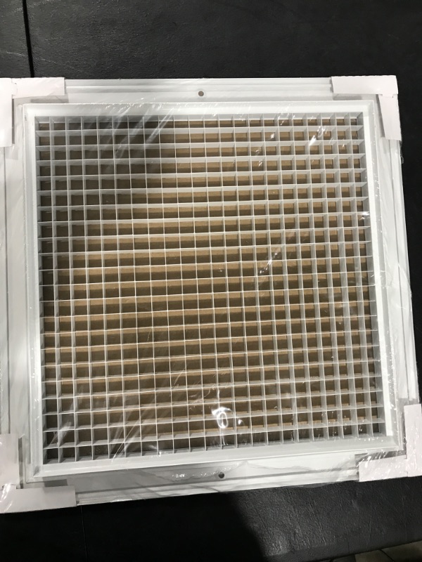 Photo 2 of 12" x 12" Cube Core Eggcrate Return Air Grille - Aluminum Rust Proof - HVAC Vent Duct Cover - White [Outer Dimensions: 13.75 X 13.75] 12 x 12 Return Grille