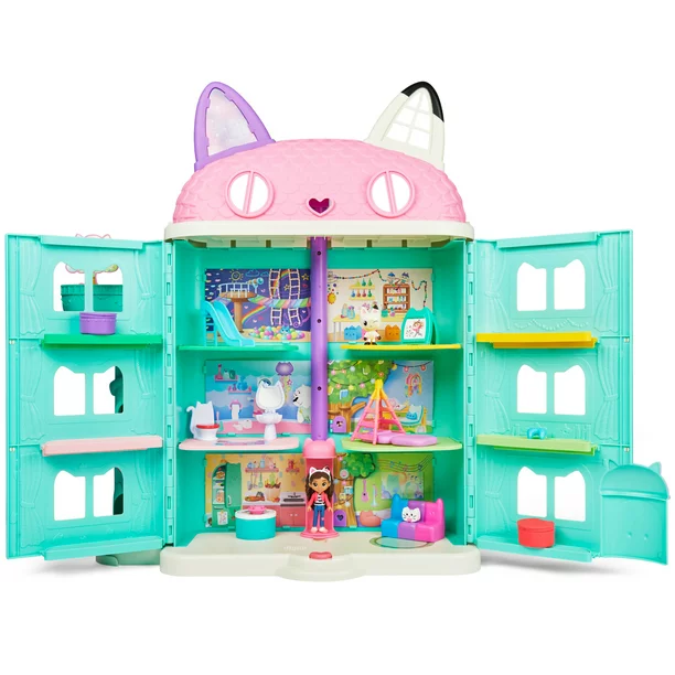 Photo 1 of Gabby's Dollhouse, Purrfect Dollhouse 2-Foot Tall Playset with Sounds, 15 Pieces
