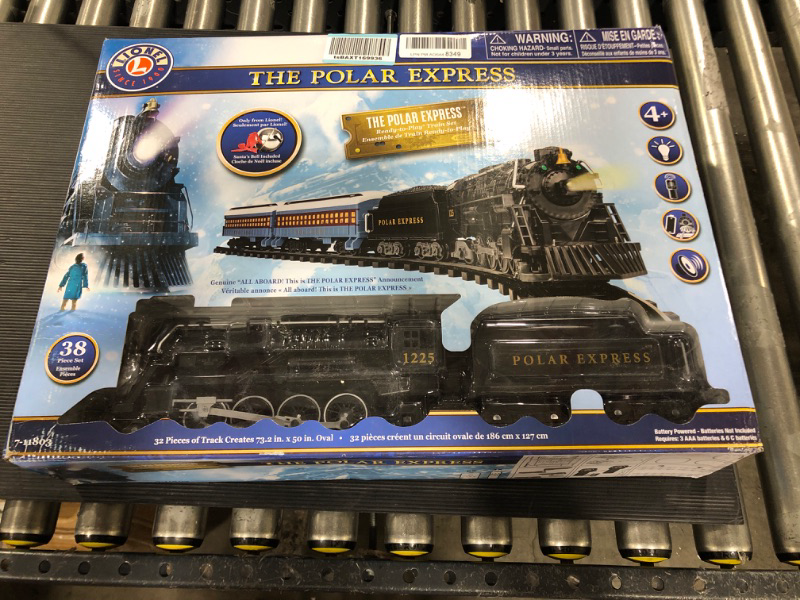 Photo 2 of Lionel The Polar Express Ready-to-Play Set, Battery-Powered Berkshire-Style Model Train Set with Remote , Black