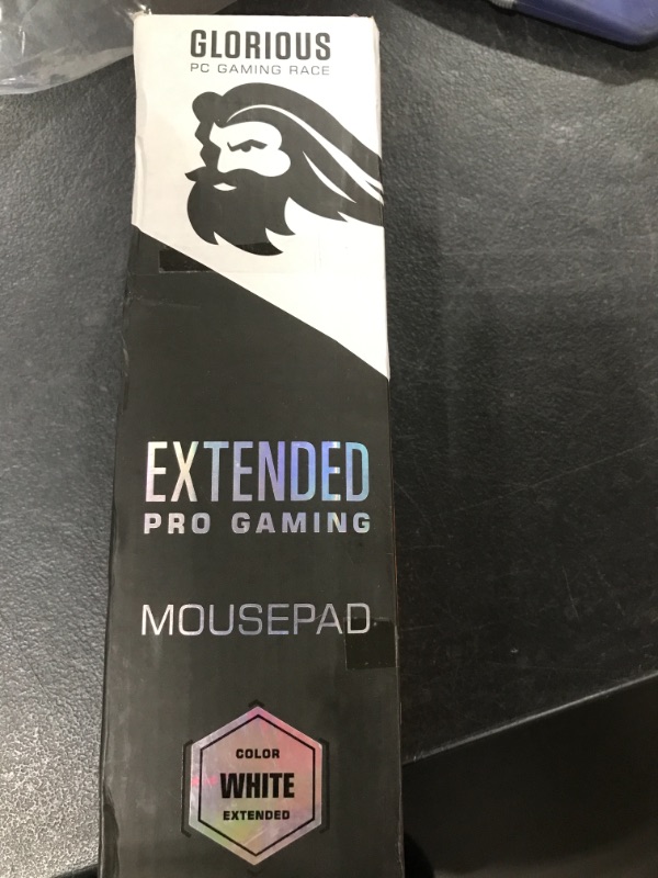 Photo 1 of Gaming Mouse Pad/Mat - Long White Cloth Mousepad, Stitched Edges | 11"x36" (GW-E) Large Extended White