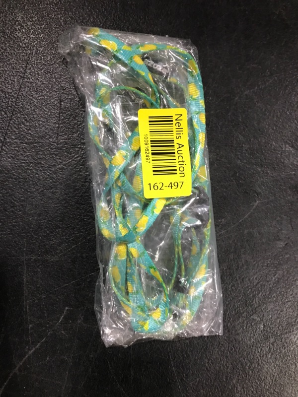 Photo 2 of azuza Dog Collar and Leash Set, Lemon Patterns on Blue Nylon Collar and Matching Leash, Great Option for Extra Small Dogs XS (Neck: 8"-12") Fruit Lemon