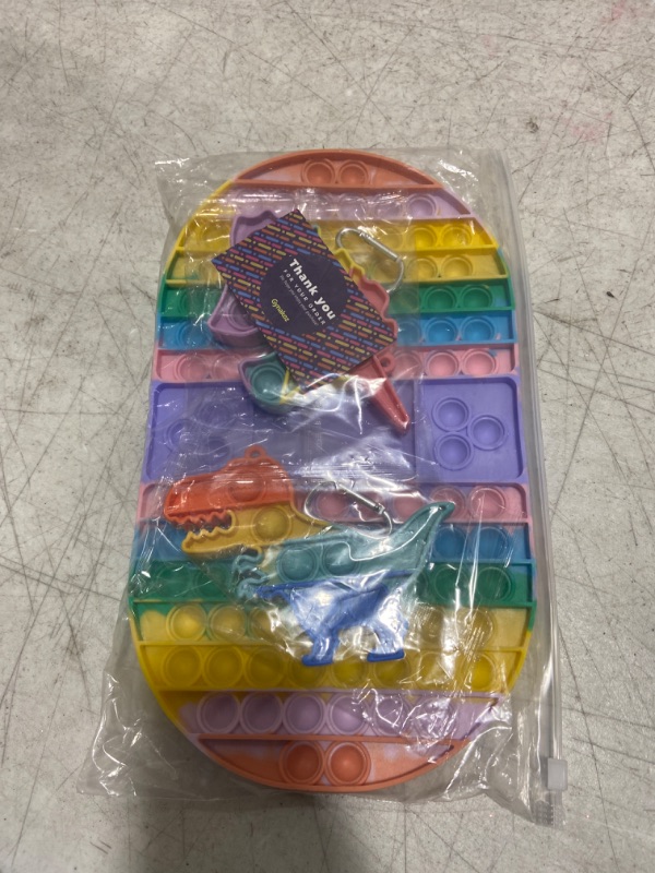 Photo 1 of Gynakoz Fidget Toys Giant Big Pop It Board Game Popit Bubble Push Stress Relief Adult Sensory Checkerboard Toy Sequence Kids Chess Classic Dice Decompression Bulk Pad Cheap Packs (Macaron Round)