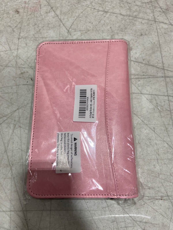 Photo 2 of A6 Budget Binder with Zipper Envelopes PU Money Binder with Cash Envelopes 8pcs cash envelops 24pcs budget table 84pcs labels stickers Budget Binder Organize A6 Binder