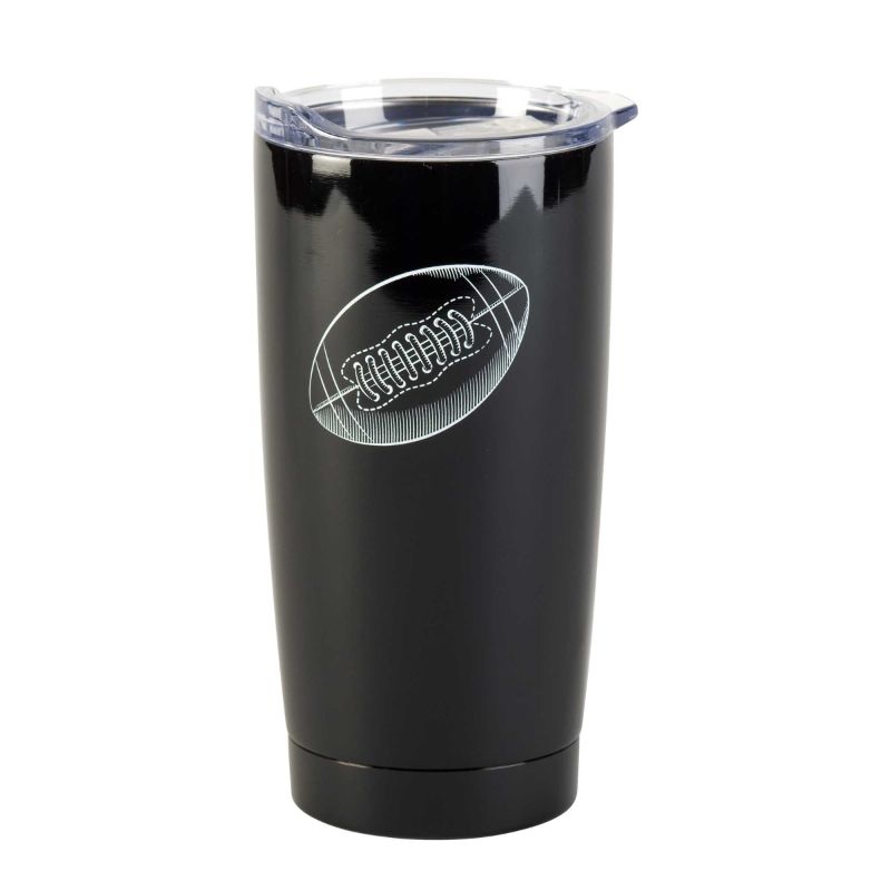 Photo 1 of 20 Oz Football Play Hard Pray Tumbler