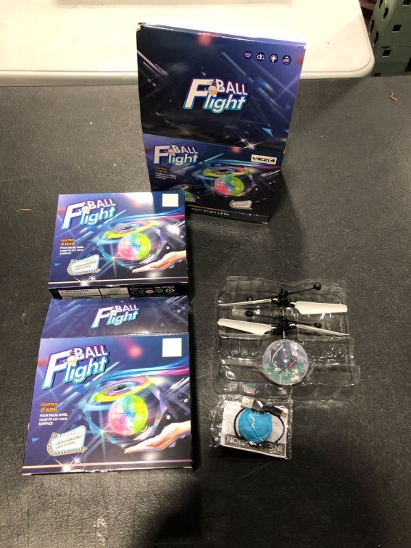 Photo 1 of 2 Pack Flying Ball Toys for for Boys Girls, Rechargeable Hand Controlled RC Helicopter Drones Built-in Shining LED Lighting
