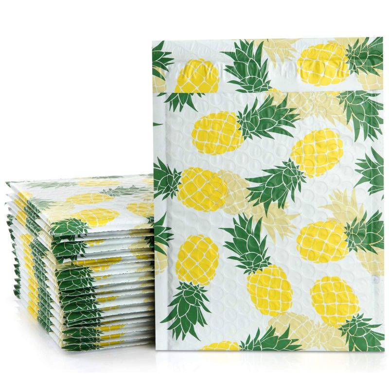 Photo 1 of UCGOU Bubble Mailers 6x10 Inch Pineapple Designer 25 Pack Poly Padded Envelopes Small Business Mailing Packages Self Seal Adhesive Waterproof Boutique Shipping Bags for Jewelry (Internal Size 6x9) Pineapple 6x10 Inch