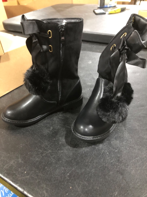 Photo 1 of GIRLS MID CALF BOOTS- BLACK- SIZE 13