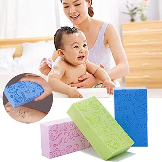 Photo 1 of New Exfoliating Bath Sponge, Spa Scrub Exfoliating Dead Skin Remove, Exfoliating Sponge with Bump Texture Remove Dirt Skin, Body Painless Bath Sponge for Adults Kids Reusable,2 PCS Random Colors
