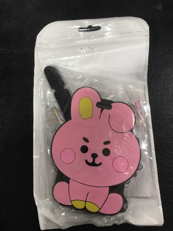 Photo 2 of Cartoon Luggage Tags Gift Set Travel Luggage Tags for Baggage Bags/Suitcases Identification Labels ID Tag with 2 Belt Strap 40 PCS Waterproof Luggage Bag Stickers ZY-COOKY