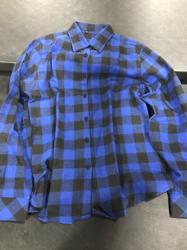 Photo 1 of BOYS YOUTH PLAIDED LONG SLEEVE SHIRT SIZE S