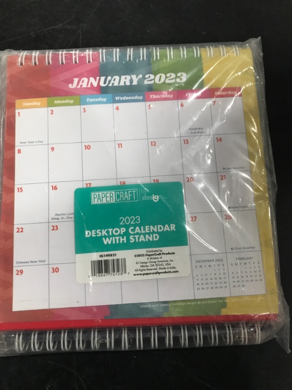 Photo 1 of 2023 DESKTOP CALENDAR WITH STAND  - 2 CALENDARS