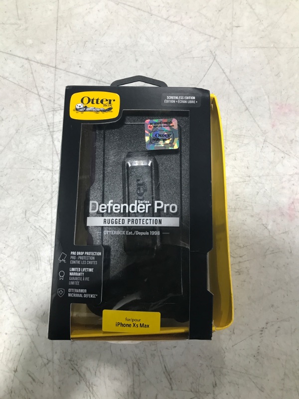 Photo 2 of OtterBox Defender Series Rugged Case & Holster for iPhone Xs MAX (ONLY) Retail Packaging - with Microbial Defense (Purple Nebula)