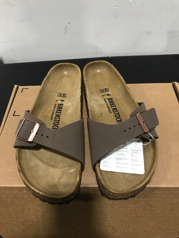 Photo 2 of Birkenstock Women's Madrid Birko-Flor Sandal 8 Women/6 Men Mocca Nubuck