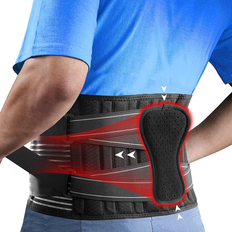 Photo 1 of Back Brace for Men Women Lower Back, Back Support Belt with Waist Lumbar Pad, Breathable Back Brace, Lower Back Pain Relief for Sciatica, Herniated Disc, Scoliosis XL
