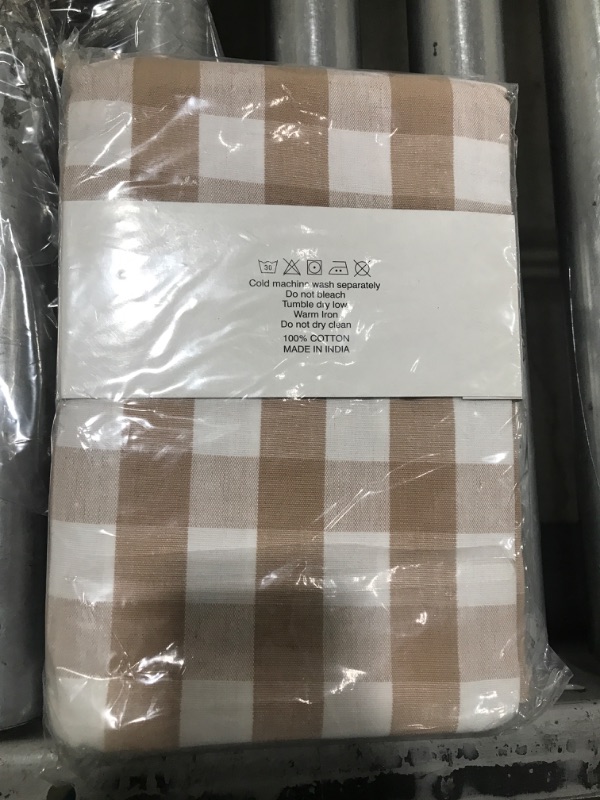 Photo 2 of 100% Cotton Kitchen Towels - Set of 6 - Premium Quality Dish Towels/Tea Towels - Mitered Corners - Ultra Soft & Highly Absorbent - Multipurpose - Machine Washable - Taupe & White - 20x30 Inches
