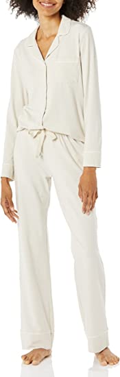 Photo 1 of Amazon Essentials Women's Cotton Modal Long-Sleeve Shirt and Full-Length Bottom Pajama Set MEDIUM
