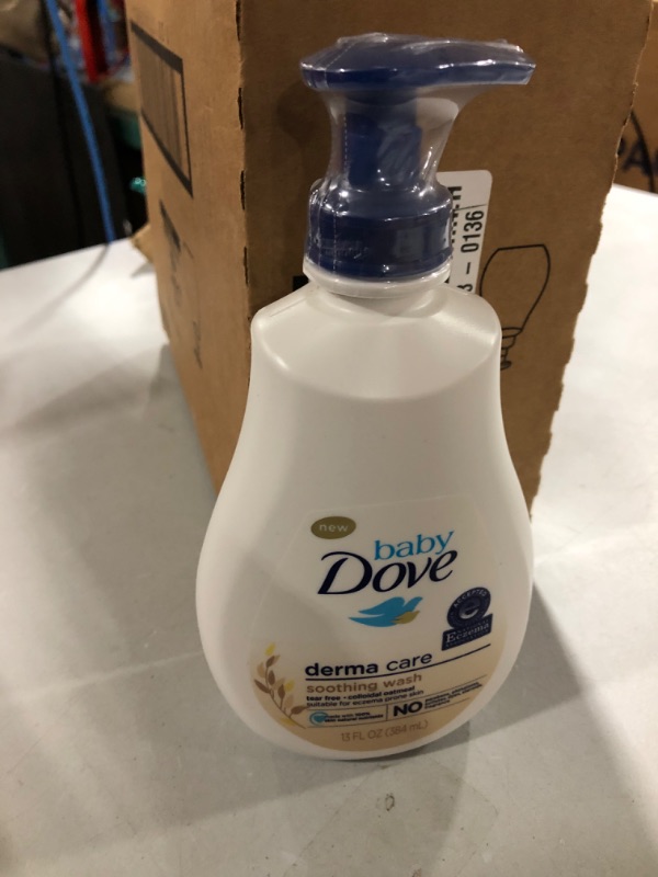 Photo 2 of (4 PACK) Baby Dove Soothing Wash To Soothe Delicate Baby Skin Derma Care Washes Away Bacteria, No Artificial Perfume Or Color, Paraben Free, Phthalate Free 13oz