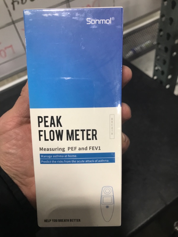 Photo 2 of Digital Peak Flow Meter Spirometer Asthma for Adult Kids Portable PEF Forced Expiratory Volume FEV1 Home Medical