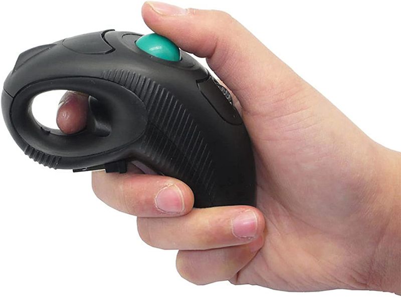 Photo 1 of Image Wireless USB Handheld Finger Trackball Mouse with Laser Pointer