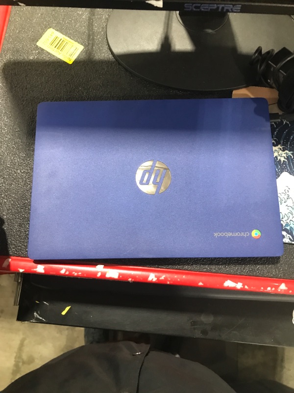 Photo 4 of HP Chromebook 11-inch Laptop - MediaTek - MT8183 - 4 GB RAM - 32 GB eMMC Storage - 11.6-inch HD Display - with Chrome OS™ - (11a-na0030nr, 2020 model, Indigo Blue)