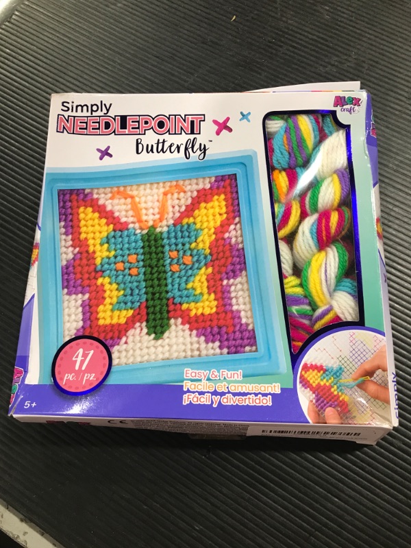 Photo 2 of ALEX Toys Simply Needlepoint Butterfly Kids Art and Craft Activity
